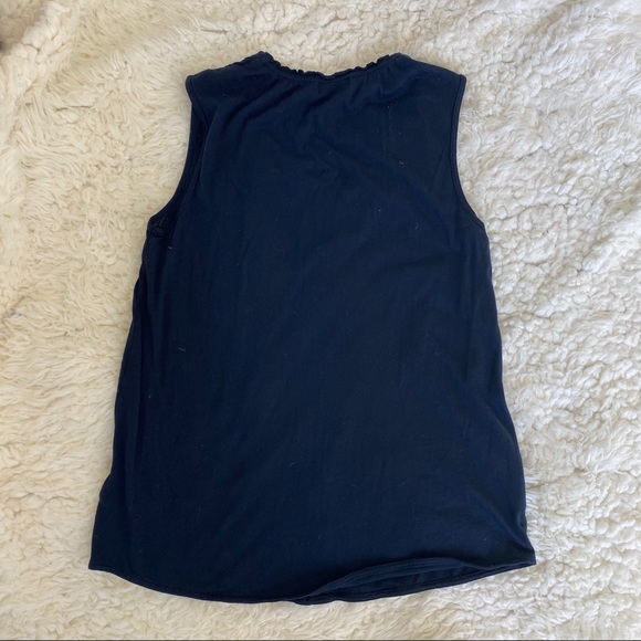 Gap navy ruffle neck tank - Picture 3 of 3